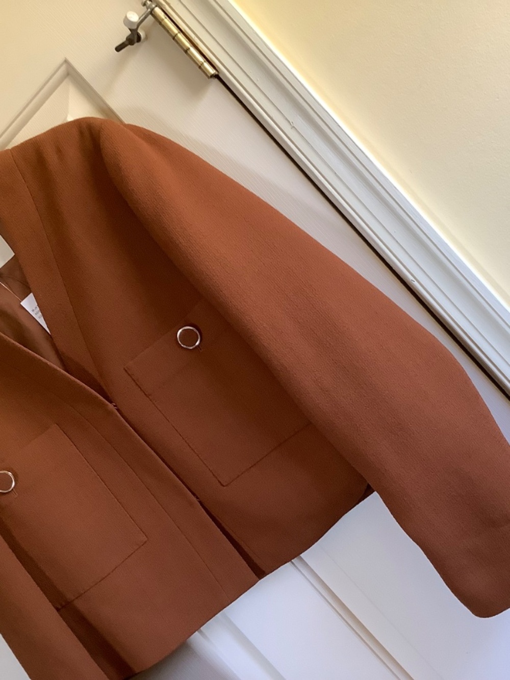 Lafayette 148 V- Neck Wool Blazer Camel SZ XXL - Picture 6 of 16